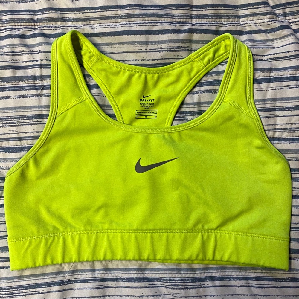 NIKE neon sports bra